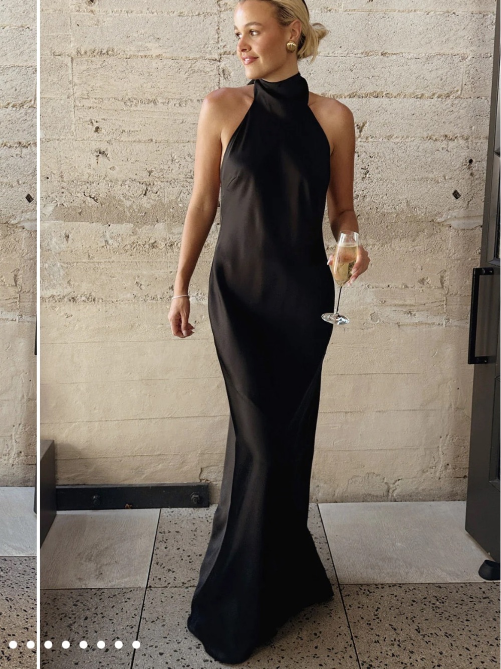 Show Me Your MuMu Black Halter Maxi Dress